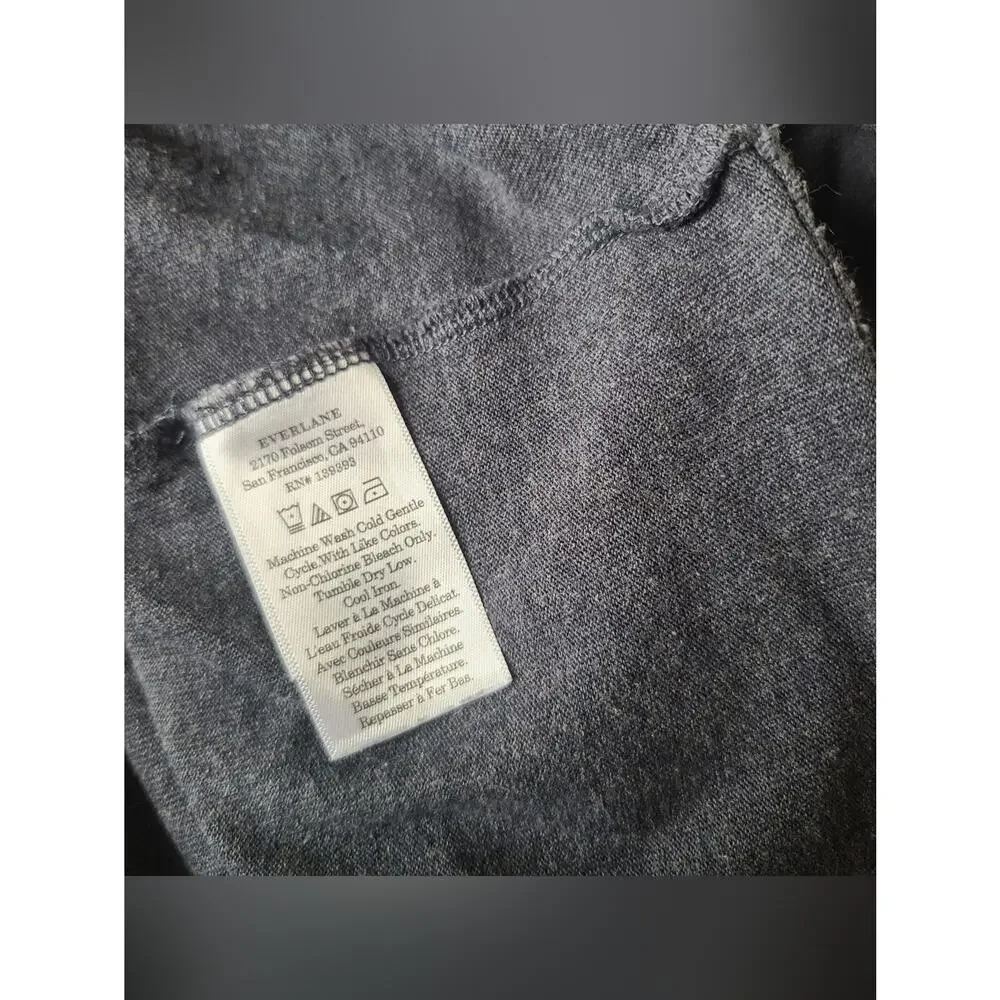 Everlane Classic Men's Crewneck T-Shirt in Heather Navy Blue Size L - Picture 9 of 9